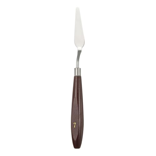 HARFINGTON Palette Knife Painting Tool 2.2 x 0.59 Stainless Steel Art Spatula Pallet Knives Scrapers Tools with Beech Wood Handle for Acrylic Oil Canvas Mixing Spreading, Red/Silver - size: 2.2" x 0.59"