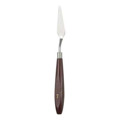 HARFINGTON Palette Knife Painting Tool 2.2 x 0.59 Stainless Steel Art Spatula Pallet Knives Scrapers Tools with Beech Wood Handle for Acrylic Oil Canvas Mixing Spreading, Red/Silver - size: 2.2" x 0.59"