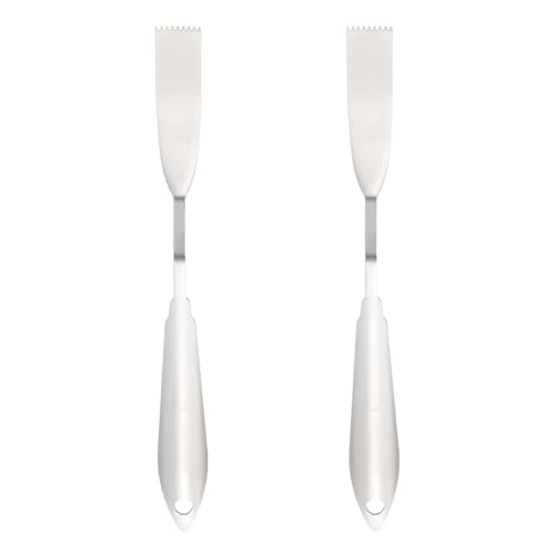MECCANIXITY 2pcs HM#7 Palette Knives 16mm Width Stainless Steel Spatula Painting Pallet Knife with Stainless Steel Handle for Oil Painting Acrylic Canvas Mixing Spreading - style: HM#7 + 16mm