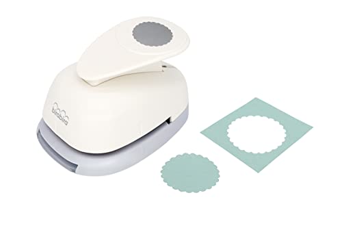 BiraBira Scalloped Circle Punch, 1.25 inch for Paper Crafting Scrapbooking | Creating Gift Tags, Making Embellishments, Additions to Handmade Cards