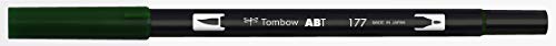 Tombow Dual Brush Pen, ABT, No. 177 (AB-T177) - color: 177 Dark Jade