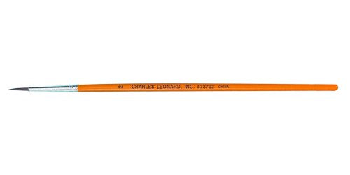 Charles Leonard Inc. Sabeline Water Color Brushes with Wood Handle, # 2, 0.43 Inch, 1 Dozen (73702) - size: # 2 - 0.43 Inch, style: Sable Blend