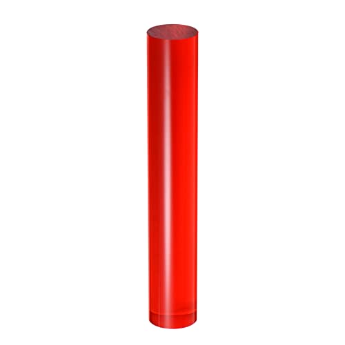 HARFINGTON Acrylic Clay Roller 6 Inch x 1 Inch Solid Non-Stick Plastic Round Tube Roller Polymer Clay Rod Fondant Rolling Pin for Shaping, Sculpting, Modeling DIY Crafts, Red - color: Red, size: 6 Inch x 1 Inch