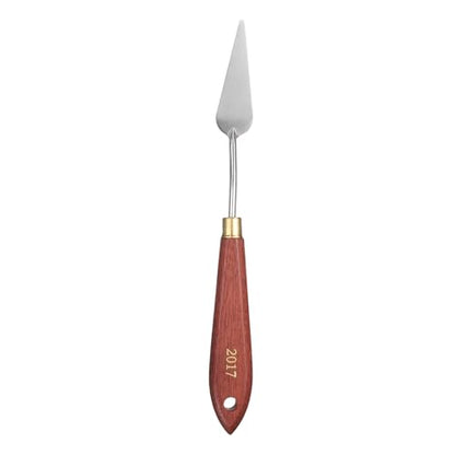 HARFINGTON Palette Knife Painting Tool 2.36" x 0.79" Stainless Steel Teardrop Blade 8.27" Length Spatula Painting Pallet Knives with Hole Beech Wood Handle for Oil Acrylic Canvas, Red/Silver - size: 8.27" x 0.79" x 2.36"
