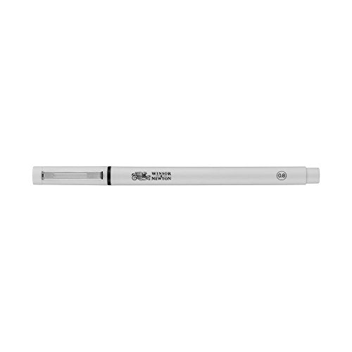 Winsor & Newton Fineliner Fine Point Pen, 0.8mm Tip, Black | A fineliner that fits every style of sketching; Smoothly tapered nib & a long barrel designed for flexible grip adjustments - color: Black, size: 1 Count (Pack of 1), style: 0.8 mm Tip