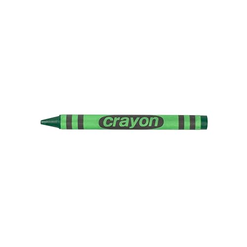 Green Crayons Bulk - 80 Count Regular Size Single Color Crayon Refill, Non-Toxic Art Supplies for Teachers, Classrooms and School Projects - color: Green