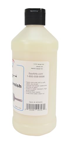 Sax 402420 True Flow Watercolor Varnish, High Gloss Sheen, 1 Pint, 16 Fl Oz (Pack of 1)