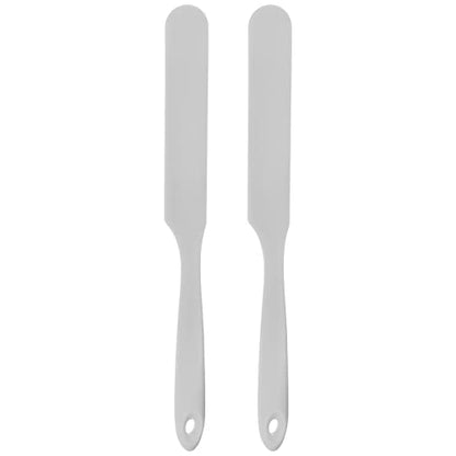 HARFINGTON 2Pcs Silicone Spatula Scraper 9.45" Reusable Non-Stick Flexible Spatulas for Epoxy Resin Liquid Paint Arts DIY Crafts, Grey - color: Gray