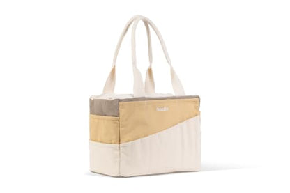 Soolla Studio Bag: Art Supply Storage Organizer & Pottery Tool Bag, Washable Tote, Yarn Bag, Crochet, 30 Pockets, 15+ Colors - color: Driftwood