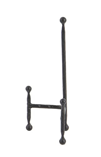 Deco 79 Metal Display Easel Tabletop Easel with Ball Details, Set of 3 Display Stand 12", 10", 8"H, Black - color: Black