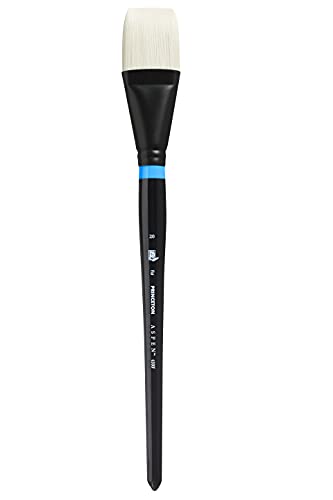 Princeton Artist Brush Aspen, Glare-Free Plein-Art Brush for Acrylic & Oil, Series 6500 Flat White Synthetic, Size 20 - color: Flat, size: Size 16