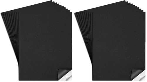 MEARCOOH 3mm Self Adhesive Foam Sheets Crafts, Black 9x12 Inch Sticky Eva Foam Paper for Crafts Cardmaking Cushion Embroidery Classroom Scrapbooking Crafts (Pack of 2) - color: Black Self-adhesive, size: 9X12in-3mm (Pack of 2)
