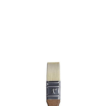 Winsor & Newton Artists' Oil Synthetic Brush, Glaze 1" | Synthetic Flagged Bristles, Excellent Color Carrying Capacity, Handmade in England, For Oil Paint - style: Glaze 1"