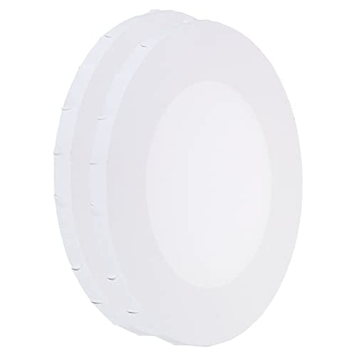 PATIKIL Paint Canvases Panel for Painting, 2 Pack 10x10 Inch Round Wood Frame Stretched Blank Art Board Panels for Acrylic, Oil, Tempera Painting, White - size: 10x10 Inch