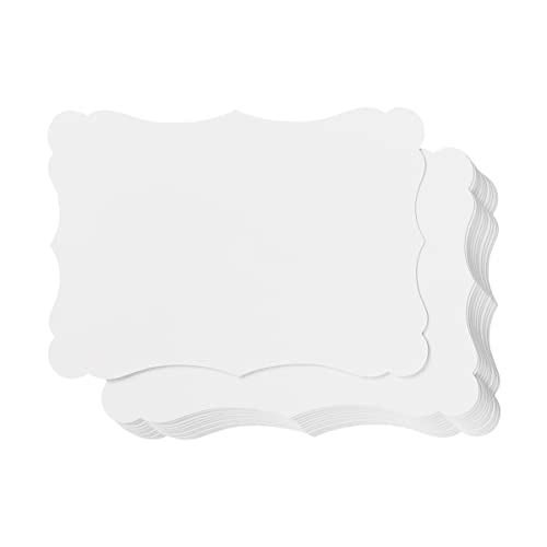 50 Pack Blank Kraft Greeting Cards, White, 4x6IN | Thick Cardstock Paper, For DIY Gift Cards, Menus, Baby Shower Invitations, Wedding Invitations - color: White, size: 4x6IN