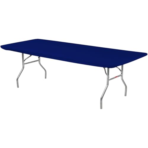 6' Rectangle Plastic Table Covers 30" x 72", Bundle of 5 (Navy Blue) - color: Navy Blue