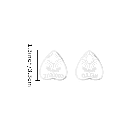 Xaekicr Halloween Clay Earring Cutters - Planchette Style Polymer Clay Cutters with Text & Bat Design, Clay Tools for DIY Jewelry Making - color: J color