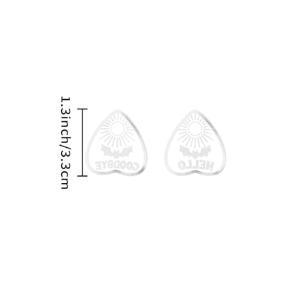 Xaekicr Halloween Clay Earring Cutters - Planchette Style Polymer Clay Cutters with Text & Bat Design, Clay Tools for DIY Jewelry Making - color: J color