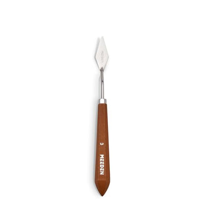 MEEDEN Artist Spatula Palette Knife: 8.46" Flexible Stainless Steel Art Scraper Painting Knife with Wooden Handle for Canvas, DIY Crafts, #3 - style: #3