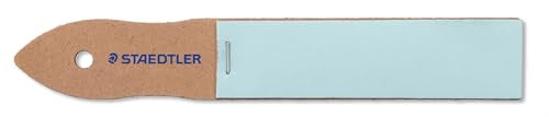STAEDTLER Sandpaper Lead Pointer, 12 sheets, Fine, Mounted on Wooden Handle, Manual Handheld Pencil Sharpener for Pencils, Pastels, Charcoal Sticks, Crayons, and Blending Stumps; for Art Drawing