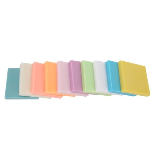 Rubber Stamp Carving Blocks, PVC, Assorted Colors, 10 Pcs