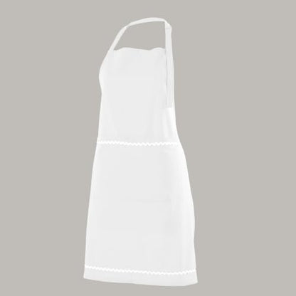 FINGERCRAFT Apron, Dual Pocket, Adjustable Tie, Multipurpose Washable Bib Apron for Home, Kitchen, Chef and Professionals - color: White