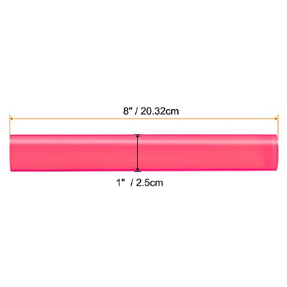 HARFINGTON Acrylic Clay Roller 8 Inch x 1 Inch Solid Non-Stick Plastic Round Tube Roller Polymer Clay Rod Fondant Rolling Pin for Shaping, Sculpting, Modeling DIY Crafts, Rose Red - color: Rose Red, size: 8 Inch x 1 Inch