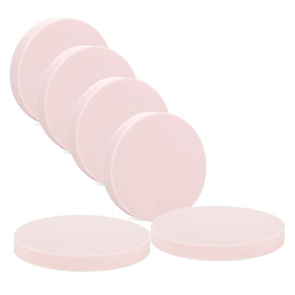 6 Pieces Round Blank Rubber Stamp Carving Blocks Stamp Making Block Crafts Rubber Stamps for Stamps Making, DIY Crafting, Scrapbook, Soft and Easy to Carve, Pink