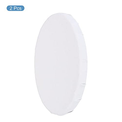 PATIKIL Paint Canvases Panel for Painting, 2 Pack 4x6 Inch Oval Wood Frame Stretched Blank Art Board Panels for Acrylic, Oil, Tempera Painting, White - size: 4x6 Inch
