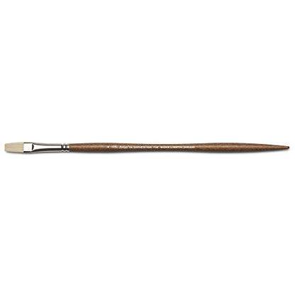 Winsor & Newton Artists' Oil Synthetic Brush, Flat #6 | Synthetic Flagged Bristles, Excellent Color Carrying Capacity, Handmade in England, For Oil Paint - style: Flat #6