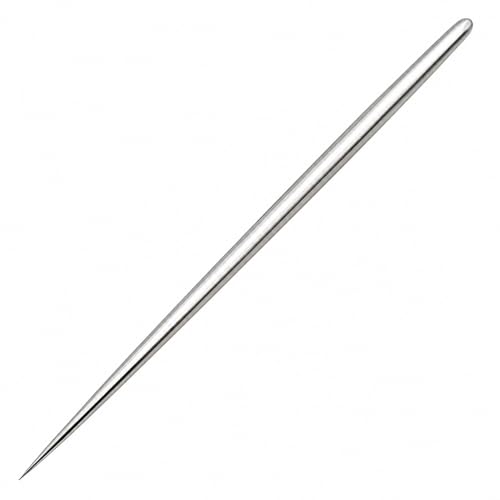 1 PCS Polymer Clay Needle Tools, Stainless Steel Scoring Sculpting Modeling Carving Tools for Feather Wire Texture Model Air Dry Clay Ceramic & Pottery Art Tool Supplies/5.9x0.26Inch/Silver - color: Silver, size: 5.9x0.26Inch-1P