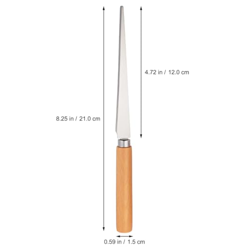 SEWACC 2 Pack Fettling Knife for Clay Wooden Handle Stainless Steel Sculpture Repair Knife Pottery Trimming Tool for Ceramics DIY Sculpting Craft Carving 8.26 in