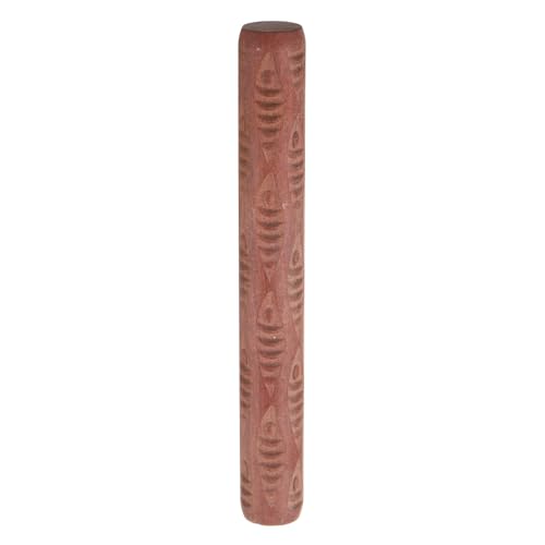 HARFINGTON Wood Clay Roller Pattern Modeling 4.7 Inch Beech Wood Hand Rollers Wooden Pottery Tools Fish Texture Rollers for Clay Baking Playdough DIY - style: Fish