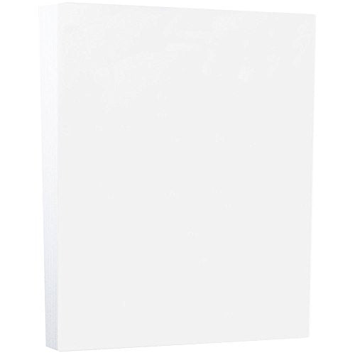 JAM PAPER Vellum Bristol 110lb Cardstock - 8.5 x 11 Letter Coverstock - White Vellum- 50 Sheets/Pack - color: White, size: 8.5" x 11"