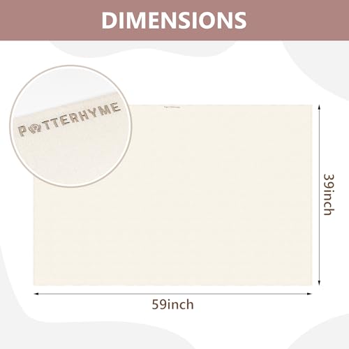 Cotton Canvas Drop Cloth - 1 pcs Imitation Linen Sheet 59x39" For Painting | Versatile Reusable Fabric Sheet For Painting, Pottery, Ceramics, Clay Wedging, Rolling, And Table Protection