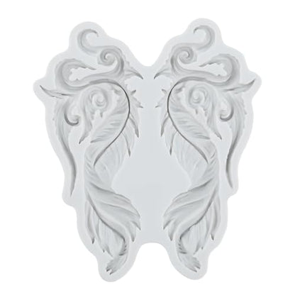 Feather Polymer Clay Molds Baroque Style Feather Silicone Mold | Epoxy Resin Casting DIY Crafts Air Dry Polymer Crafts Supplies Clay Tools - color: Style G