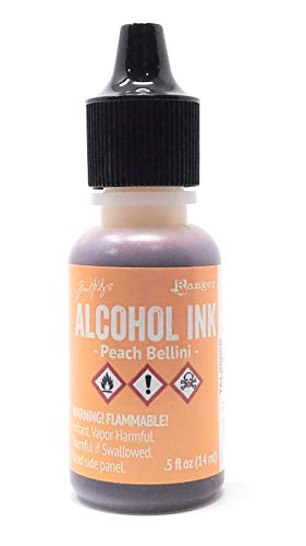 Ranger Adirondack Alcohol Ink, Peach Bellini Alcohol - color: Peach Bellini Alcohol, size: 0.5 fl oz