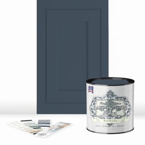 ALL-IN-ONE Paint by Heirloom Traditions, Bermuda, Quart - color: Bermuda, size: 32 Fl Oz (Pack of 1)