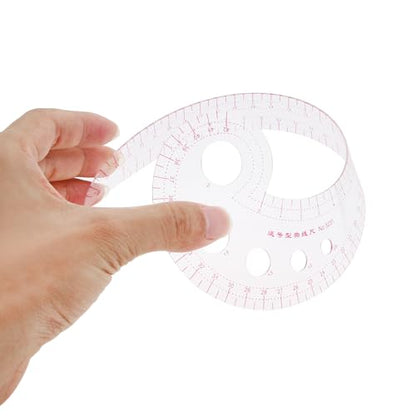 3pcs Clothing Patterning Ruler Sew French Curve Ruler Metric Shaped Plastic Sewing Tools Include Curve/Triangular Rule Tracing Wheel for Beginners Tailors Designers (3pcs)