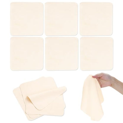 LEOLIO 10 Pieces 7.8 x 7.8 Inch Artist Chamois, Premium Art Chamois Cloth for Artists Working, Soft Chamois Leather Set for Drawing, Blending Pastels and Charcoal