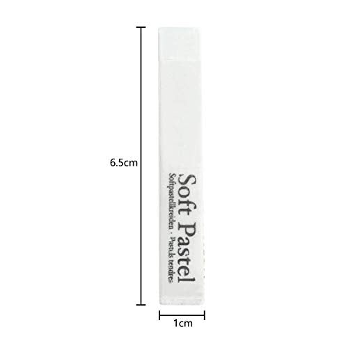 6 Pcs Soft Pastel Drawing Chalk Set Square Sketch Pastel Chalk Painting Sticks Drawing Sketching Pen Art Supplies Artists Beginners Non-Toxic Soft Pastel Stick Crayons for Teachers Professionals - color: white