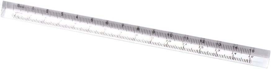 Triangle Ruler Set, Small Architectural Scale Ruler Pocket Size Ruler Metric Ruler Plastic Clear Ruler Triangle Ruler Drafting Tools Office, Drafting Tools for Office and School(15CM) ﻿