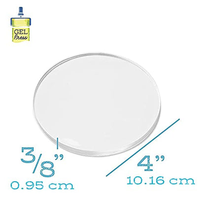 Gel Press Monoprinting Gelli Plate - (4" Circle, 10.2 Cm) - 10806-4 | Top Gel Printing Plate for Arts & Crafts - size: 4" Round