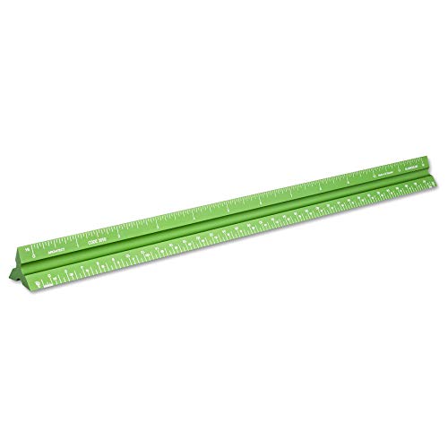 Alumicolor Aluminum Architect Solid Drafting Scale, 12IN, Green - color: Green, size: 12 Inch, style: Architect