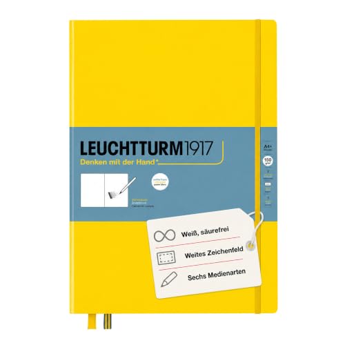 Leuchtturm1917 - Master A4 Hardcover Sketchbook (Lemon) - 112 Pages of 150g/m² Paper - color: Lemon, size: Master (A4+)