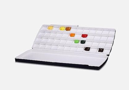 Mijello Watercolor Double Decker Palette, 72 Wells, 14.56" x 7.08" x 1.18", 1 Each
