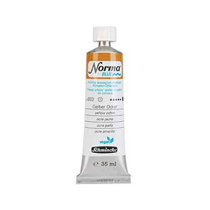 Schmincke - NORMA® Blue, 21602009, finest water-based artists' oil colors, highly pigmented, lightfast, vegan, Yellow Ochre, 35 ml - color: 602 yellow ochre
