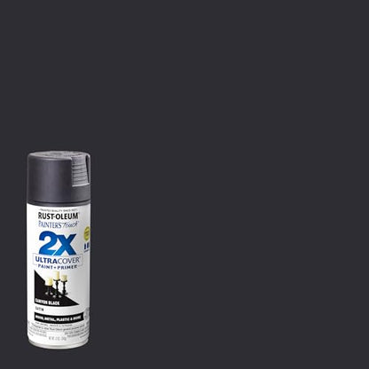Rust-Oleum Painter's Touch 2X Ultra Cover Spray Paint, Satin Canyon Black - color: Satin Canyon Black, size: 12 Ounce (Pack of 1)