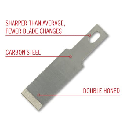 Excel Blades #17 100-Pack Chisel Craft Knife Blades, Carbon Steel | eavy Duty Craft Knives Blade Set For Precision Chiseling, Shaving, Carving & Trimming – Made in USA - size: 100 Pack