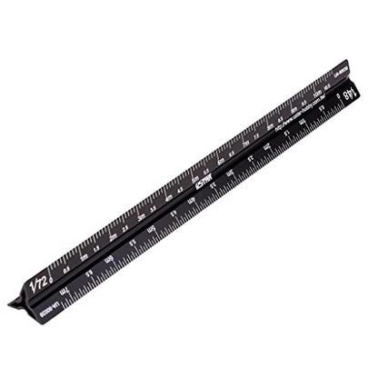 17cm 90038 Model Triangle Scale Ruler for 1/12 1/24/1/32 1/35